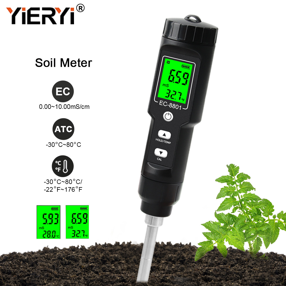 Yieryi EC/TEMP Soil Tester 0.0 - Agriculture Farming Hand Tools บทวิจารณ์และราคา