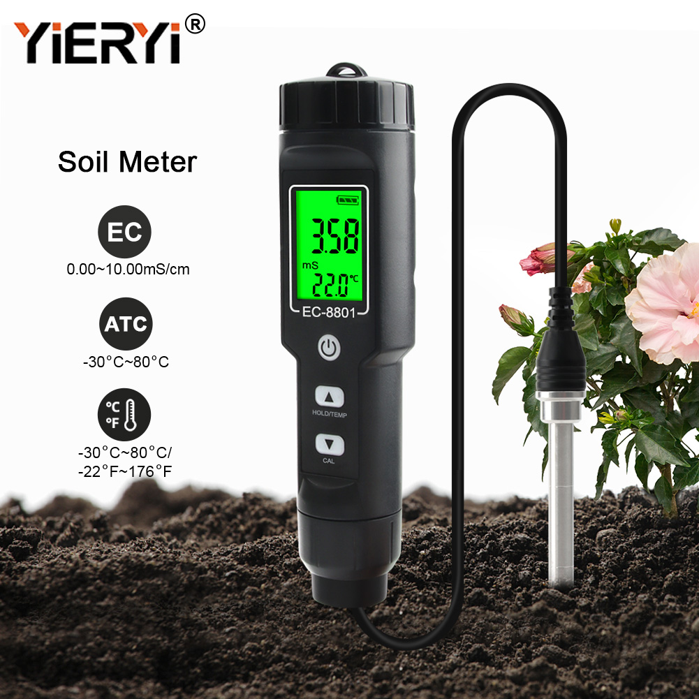 Yieryi EC/TEMP Soil Tester 0.0 - Agriculture Farming Hand Tools บทวิจารณ์และราคา