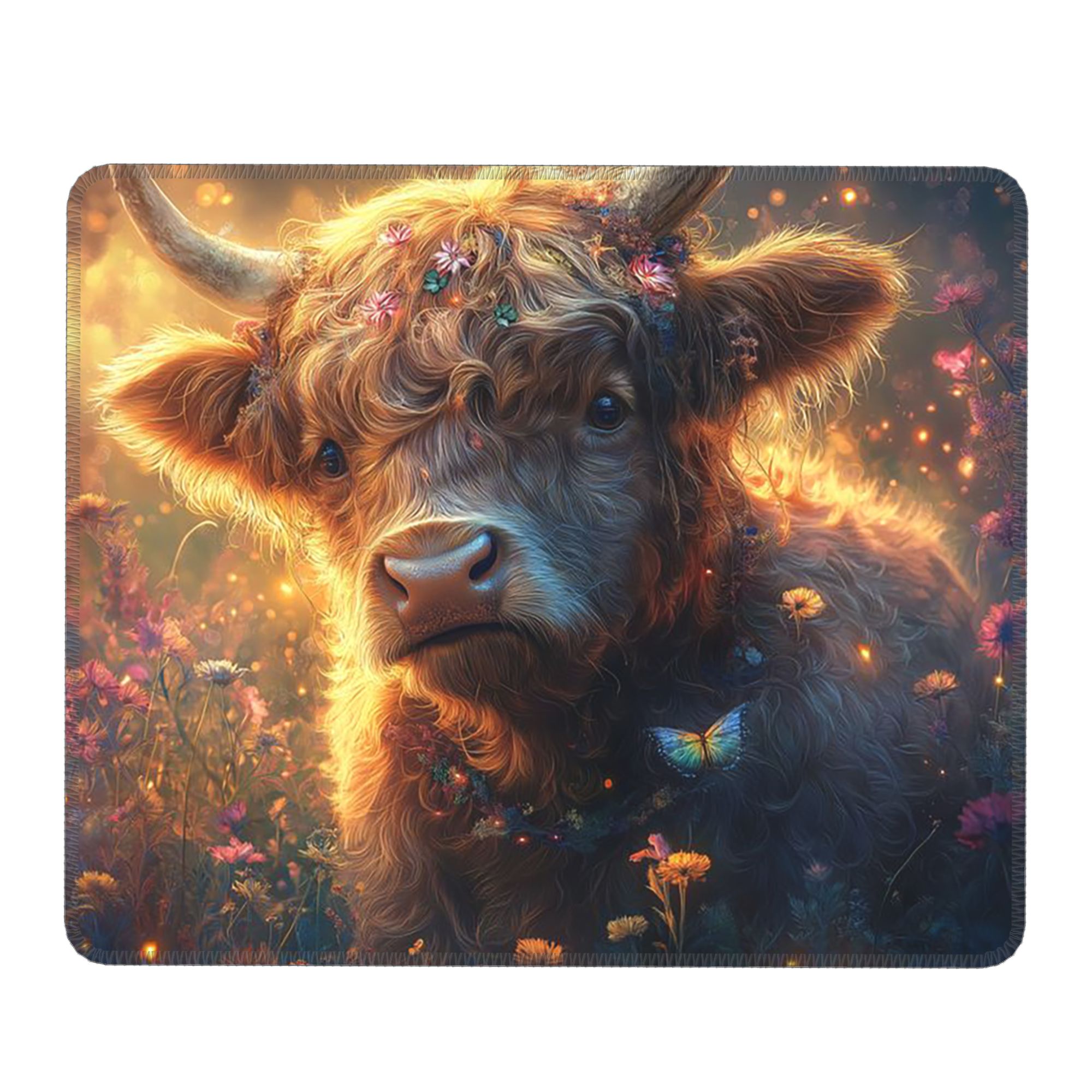 Highland Cow In Magical Forest - Cow Mat Rubber บทวิจารณ์และราคา