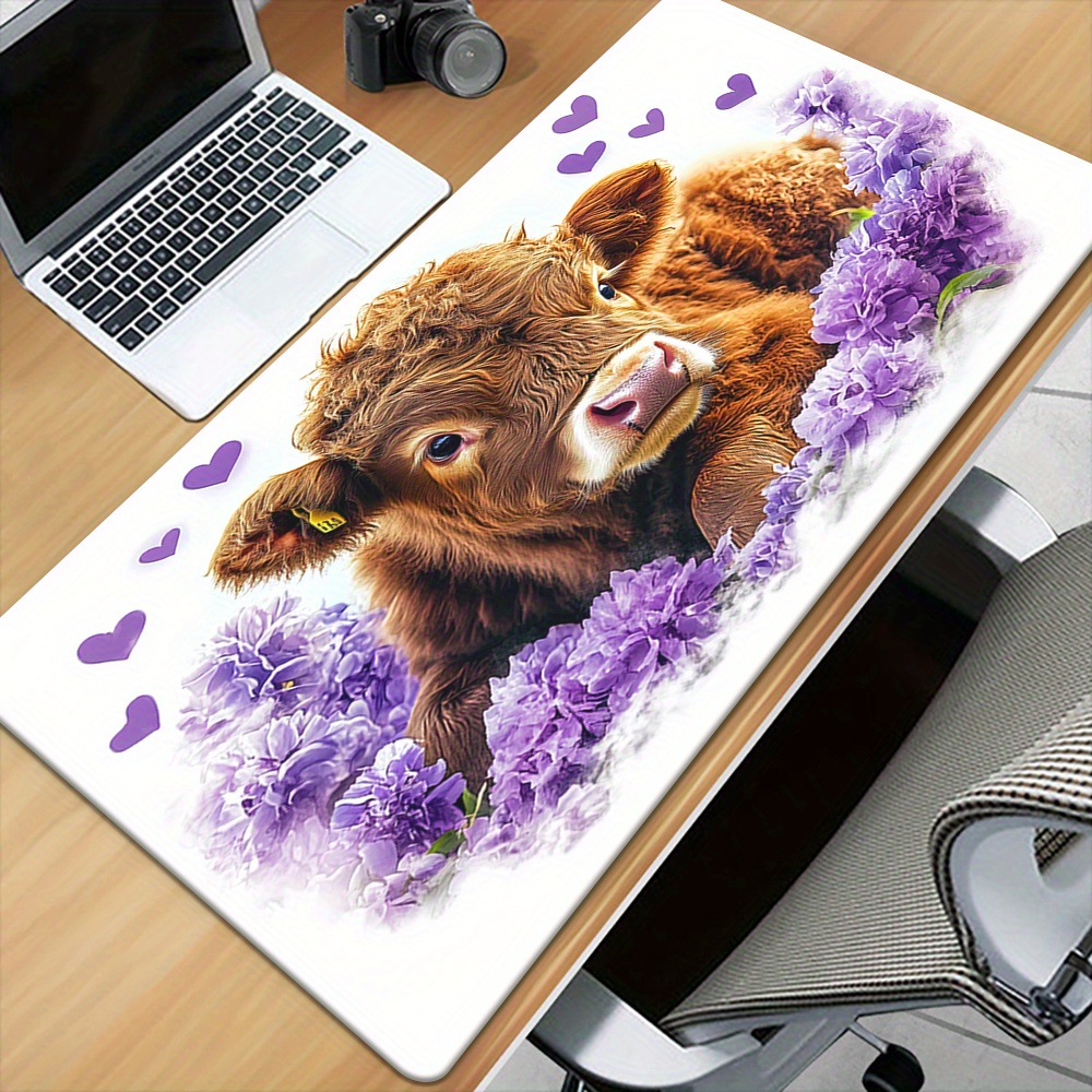 1pc Cute Cow & Purple Flower D - Cow Mat Rubber บทวิจารณ์และราคา
