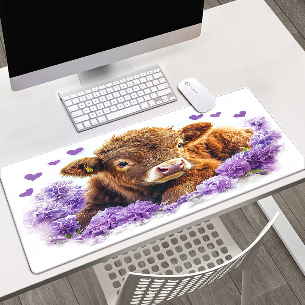 1pc Cute Cow & Purple Flower D - Cow Mat Rubber บทวิจารณ์และราคา