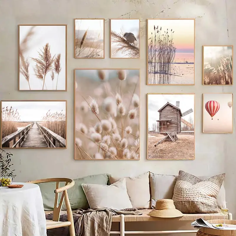 Beige Landscape Wall Art Poste - Orchard Sprayer Tractor บทวิจารณ์และราคา