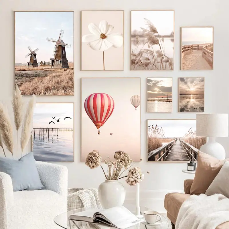 Beige Landscape Wall Art Poste - Orchard Sprayer Tractor บทวิจารณ์และราคา