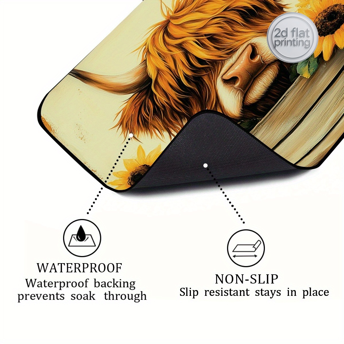 1pc Decorative Dish Drying Mat - Cow Mat Rubber บทวิจารณ์และราคา