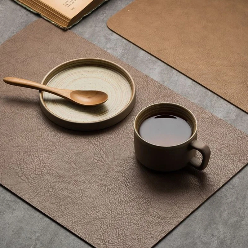 Reusable Leather Table Mat For - Cow Mat Rubber บทวิจารณ์และราคา