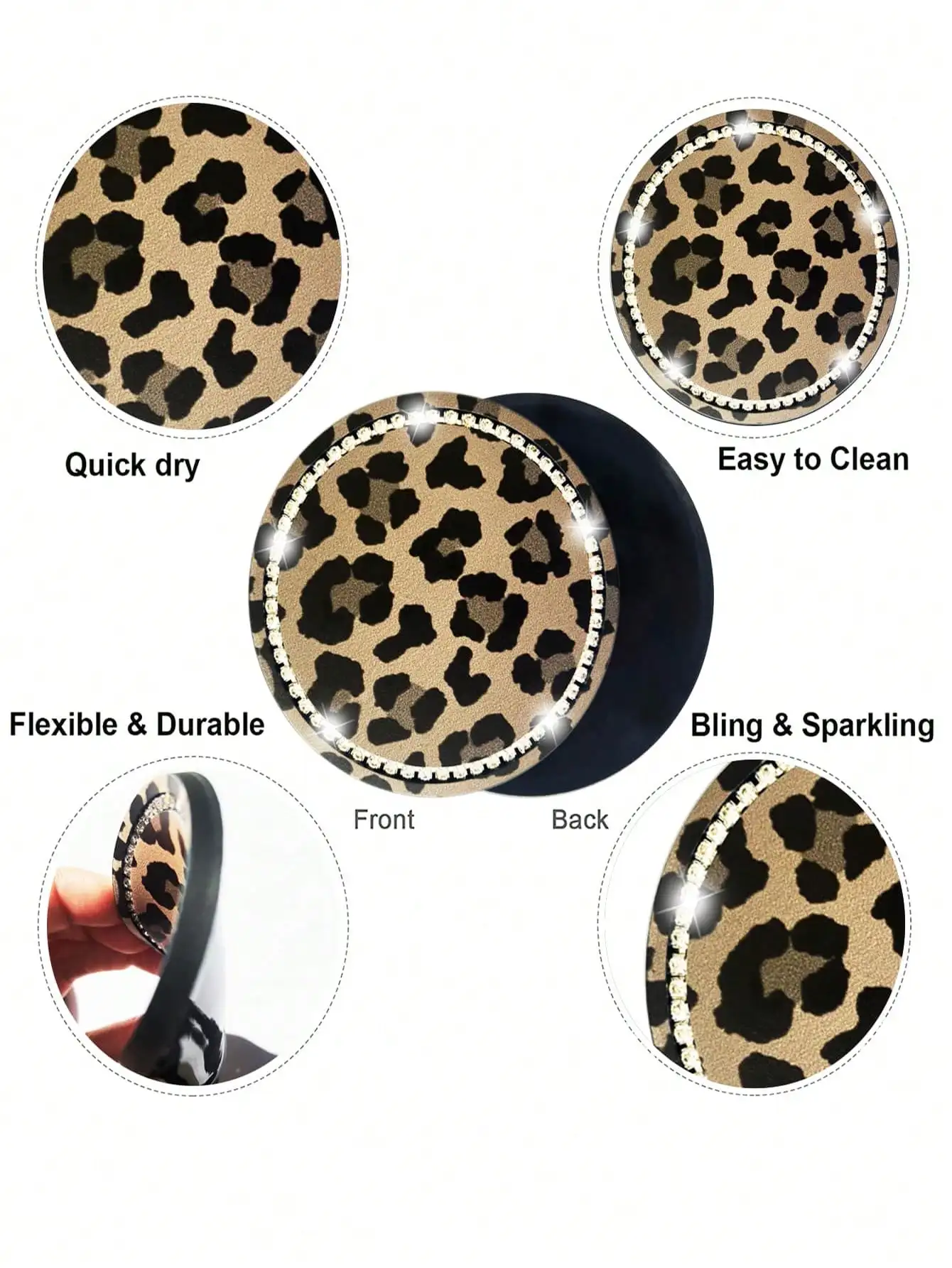 7cm Diameter Silicone Coaster  - Cow Mat Rubber บทวิจารณ์และราคา