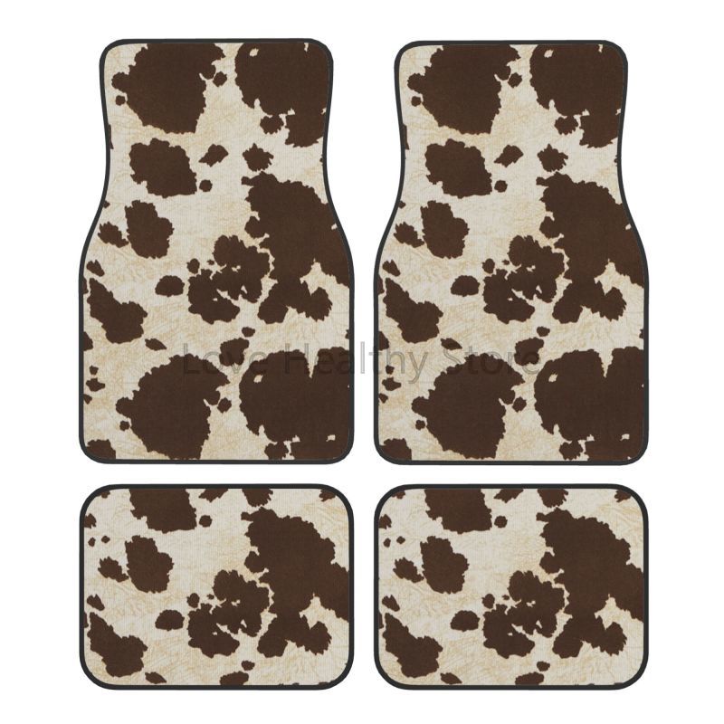 Cow Car Floor Mats Set of 4 Br - Cow Mat Rubber บทวิจารณ์และราคา