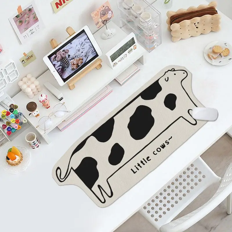 Kawaii Cat Gamer Desk Mat Leat - Cow Mat Rubber บทวิจารณ์และราคา