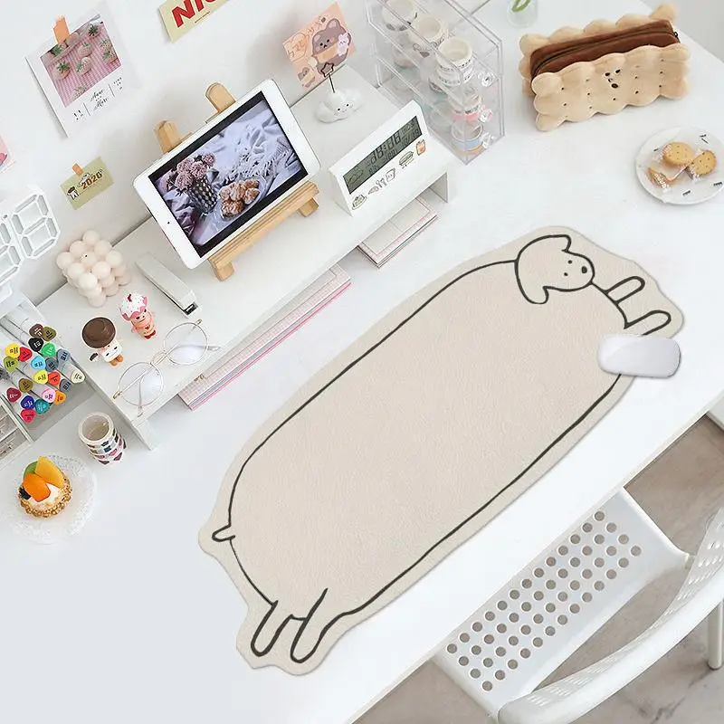 Kawaii Cat Gamer Desk Mat Leat - Cow Mat Rubber บทวิจารณ์และราคา