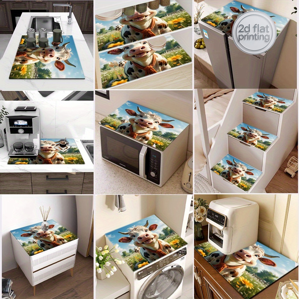 2D Flat Printing 1pc Cow Print - Cow Mat Rubber บทวิจารณ์และราคา